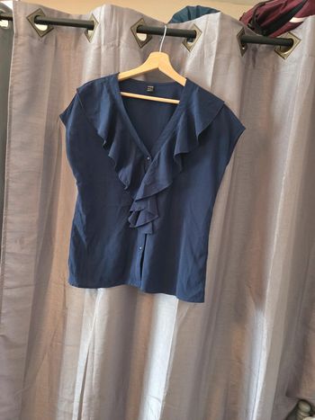 🪷 Chemisier blouse femme bleu marine