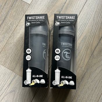 Lot Biberon twistshake gris