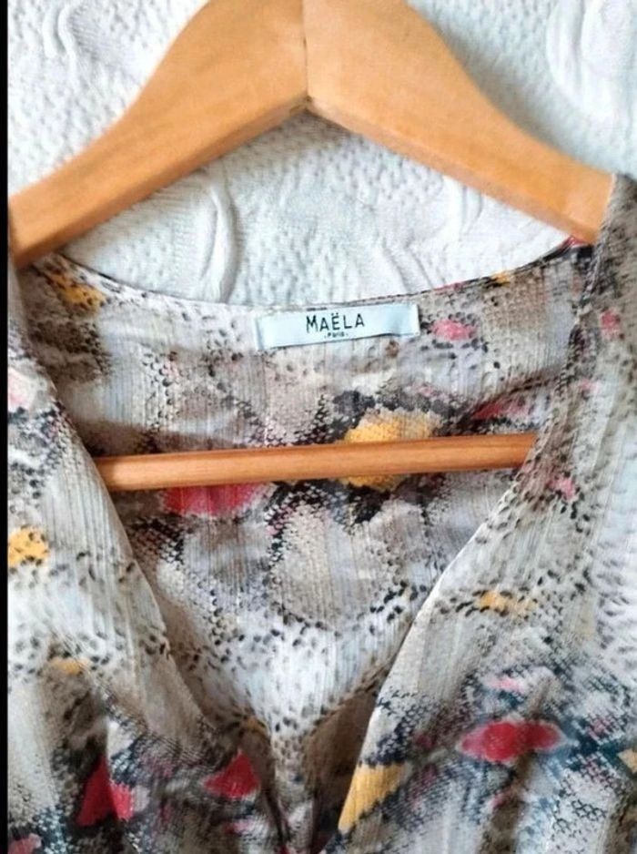 Robe longue  -  Made in  France  -  Motifs reptile  - Maëla  Paris  -  36  -  Parfait état - photo numéro 6