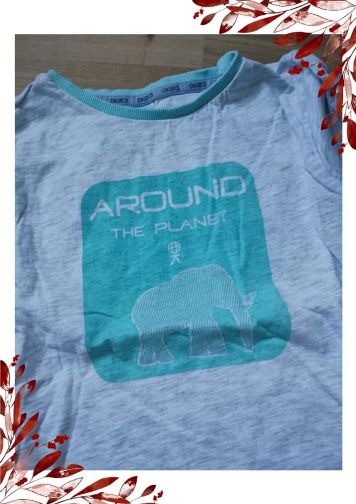 Tee shirt Okaïdi taille 5 ans en très bon état - photo numéro 2