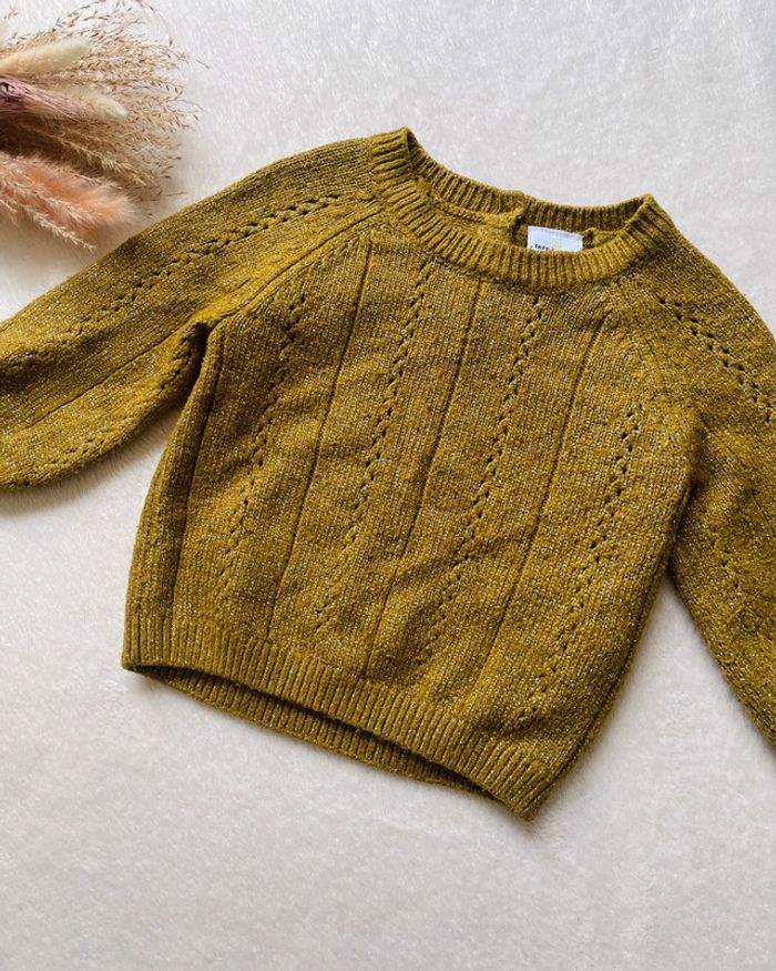 Pull en maille vert à liseré brillant 18 mois - Tape à l'œil - photo numéro 2