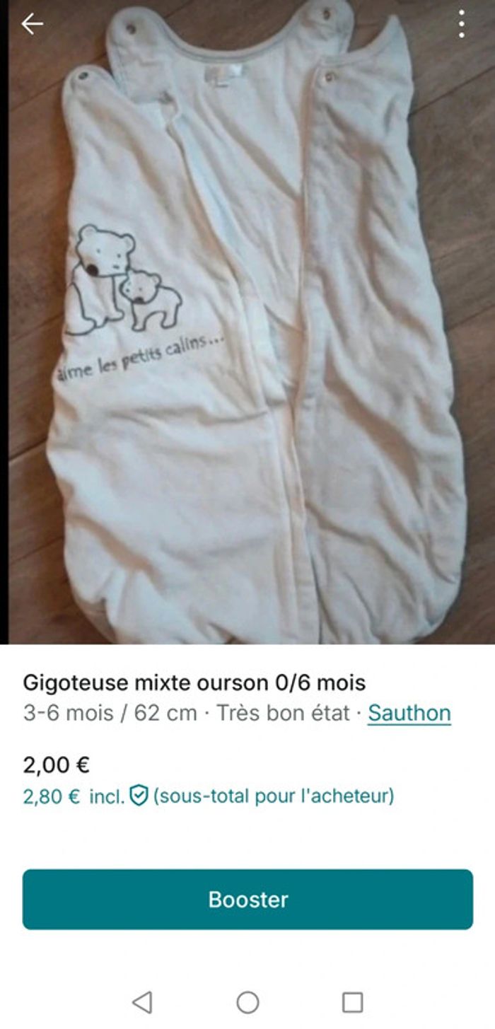 Gigoteuses 0/6 mois - photo numéro 3