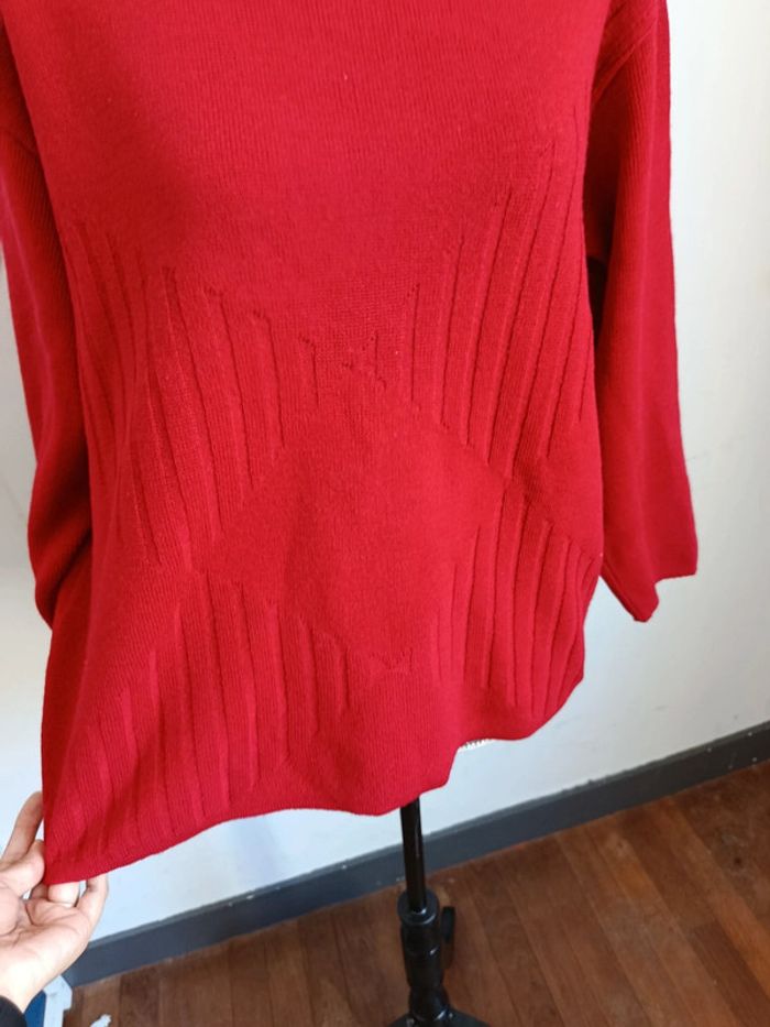 Pull épais rouge femme TelMail taille 42 - photo numéro 2
