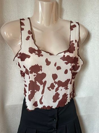 Débardeur crop top vache taille M