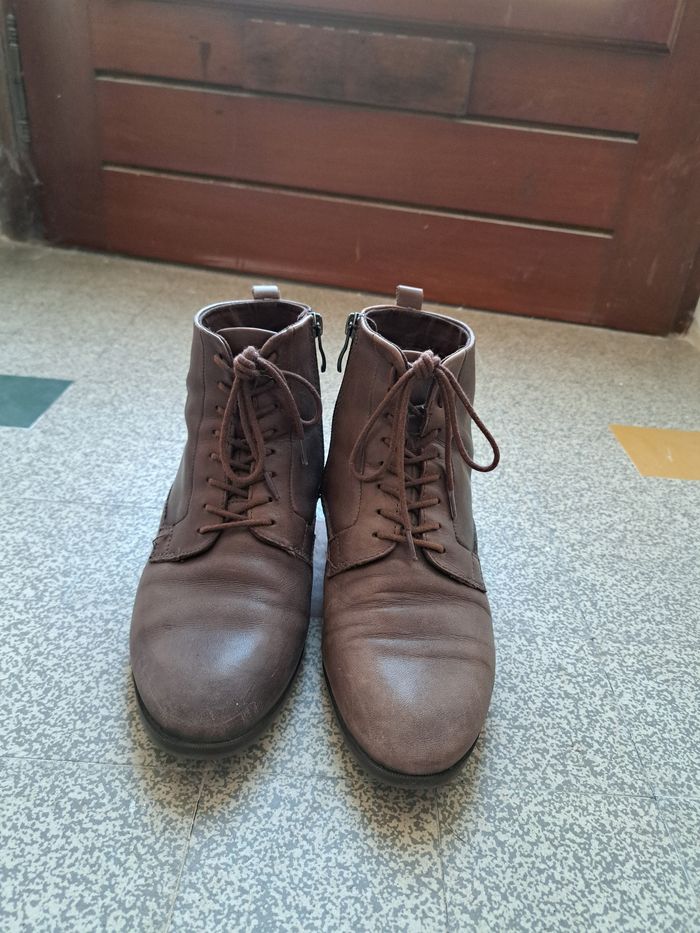 Bottine femme cuir