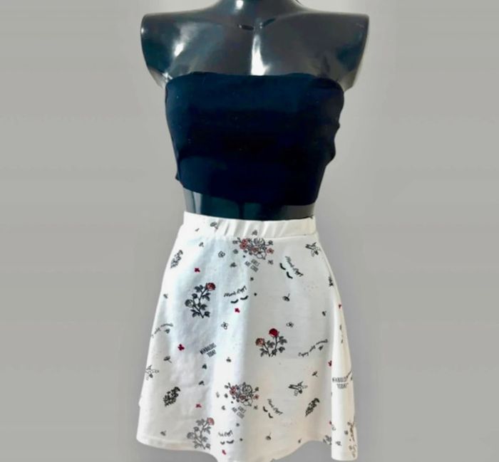 Jupe blanche à coupe évasée taille 36/38 - photo numéro 2