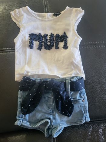 Ensemble short + débardeur 3 mois