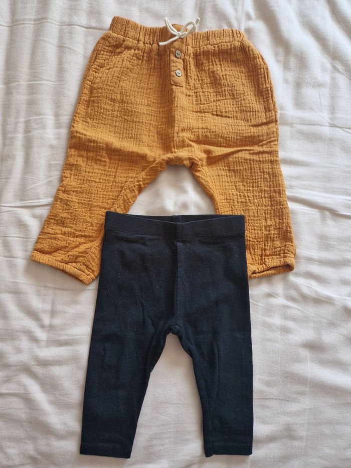 Lot 2 leggings 12 mois