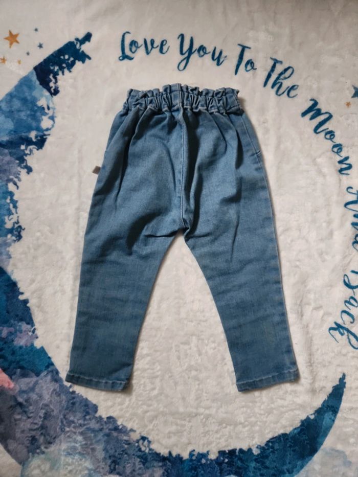 Jean In Extenso 80 cm bleu fleurs brodées 🌸 - photo numéro 6