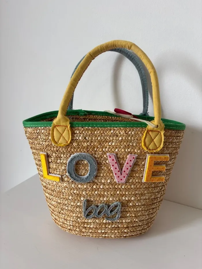Sac en paille love - photo numéro 2