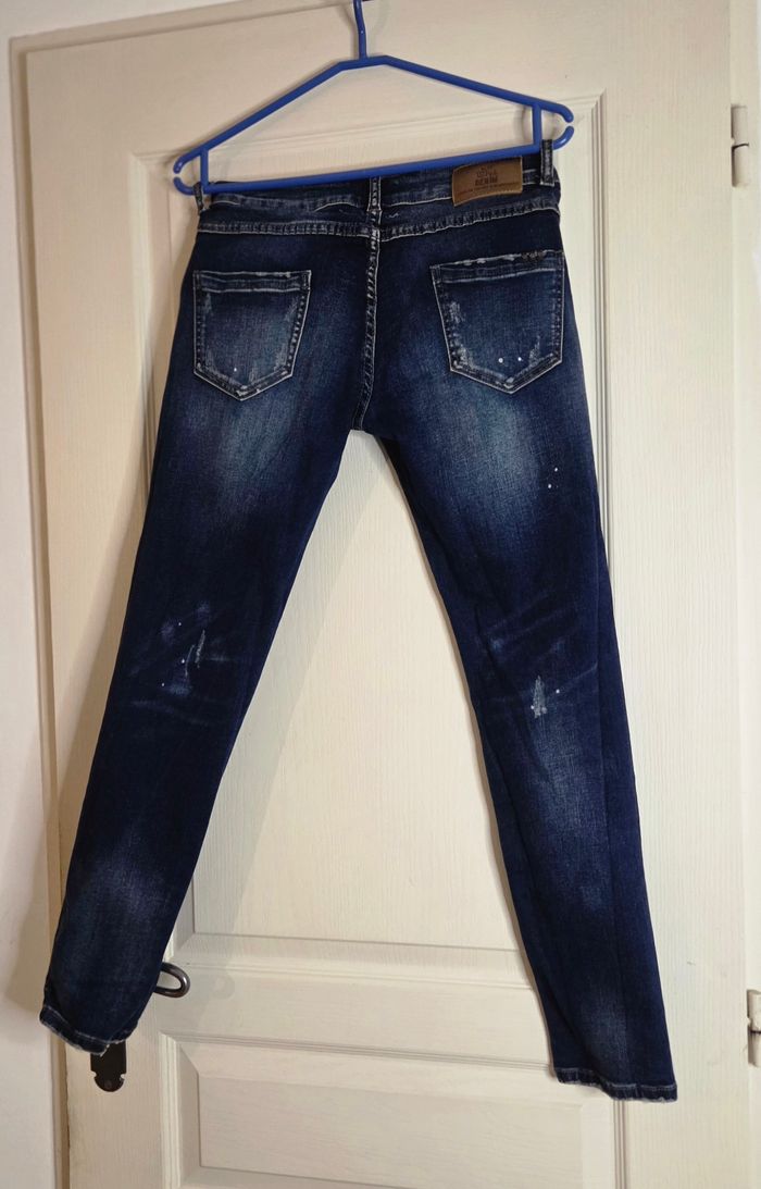 Jean Wiya Femme – Design italien 🇮🇹 – Slim effet usé & détails stylés – Taille M (38/40) - photo numéro 8