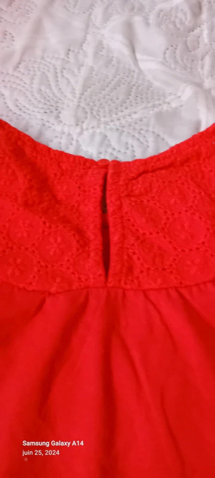 Tunique débardeur avec broderies rouge fille 10 ans vert baudet - photo numéro 7