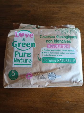 Couches Love and green taille 5