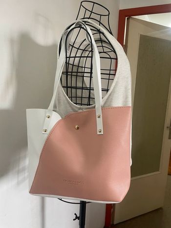 Sac fourre-tout à motif géométrique élégant pour femme rose