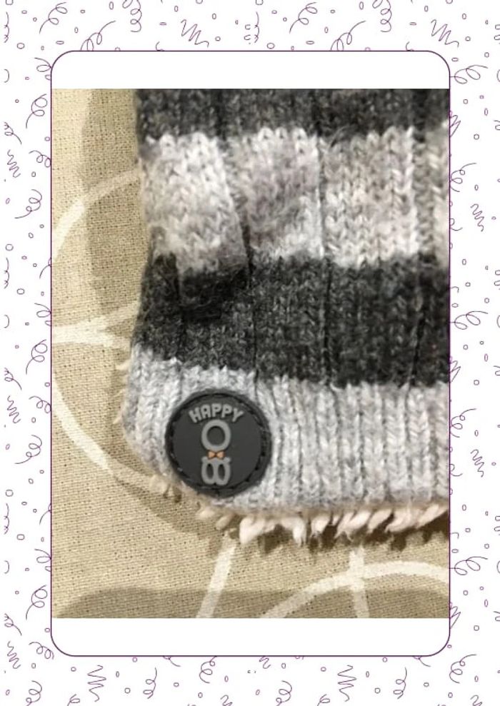 Écharpe bébé obaibi rayé gris - photo numéro 2