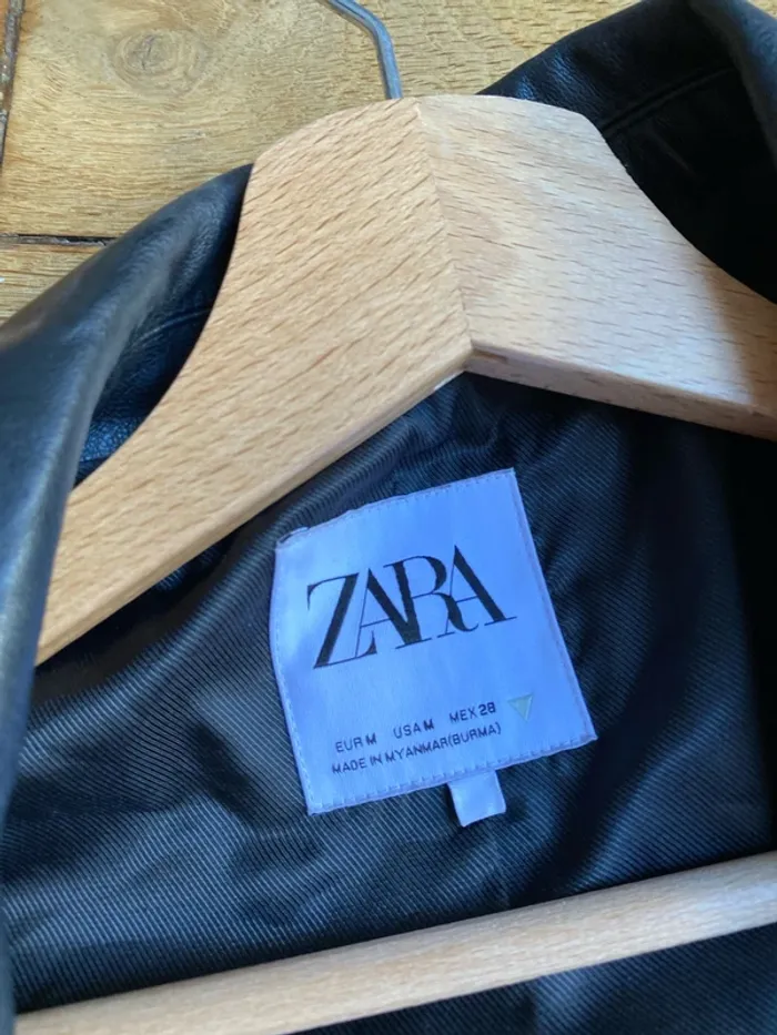 Blazer similicuir noir Zara - photo numéro 6