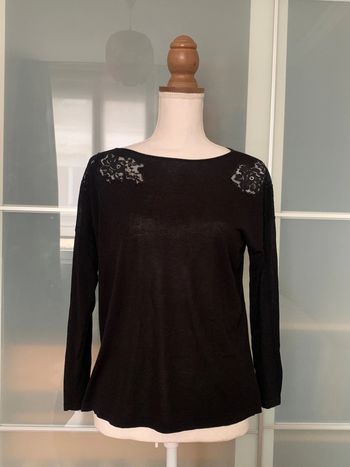 Pull Kookai noir et dentelle neuf taille 0