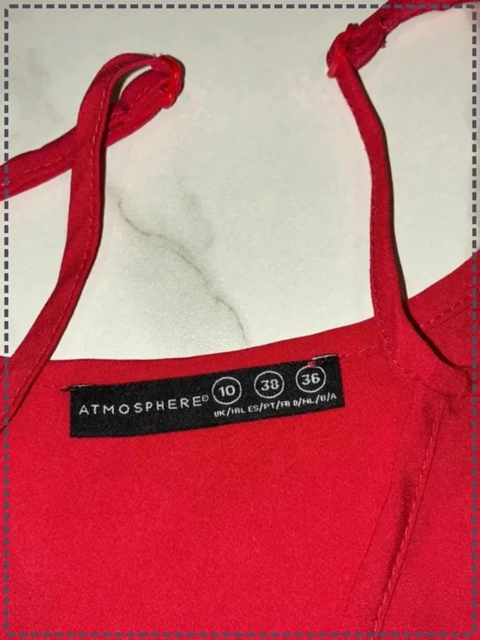 Top fluide rouge à bretelles – Taille 38 - photo numéro 3