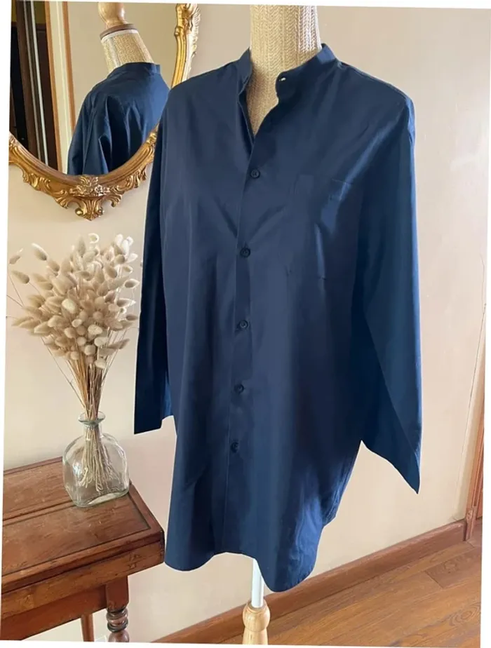 Chemise à Manches Longues - Couleur Bleu Marine - Taille M - photo numéro 11