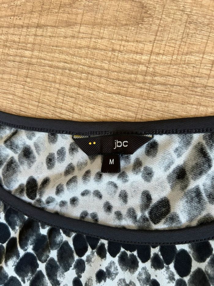 Blouse noire et blanche à manches courtes JBC taille M jamais portée - photo numéro 14