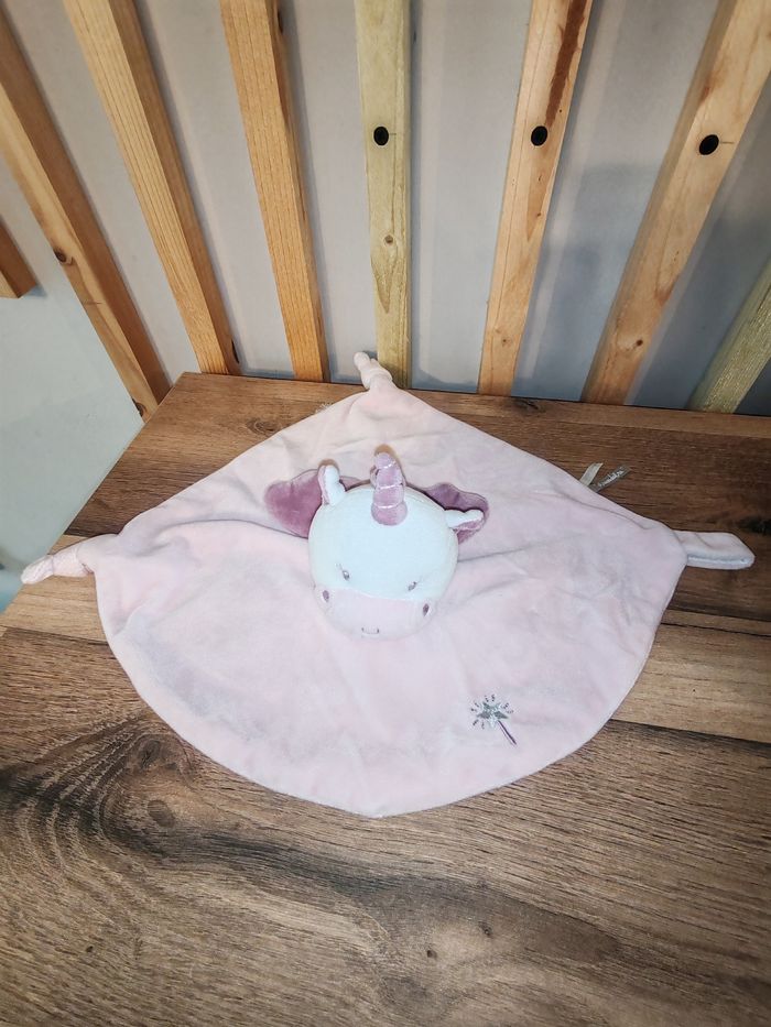Doudou licorne gipsy rose et violette