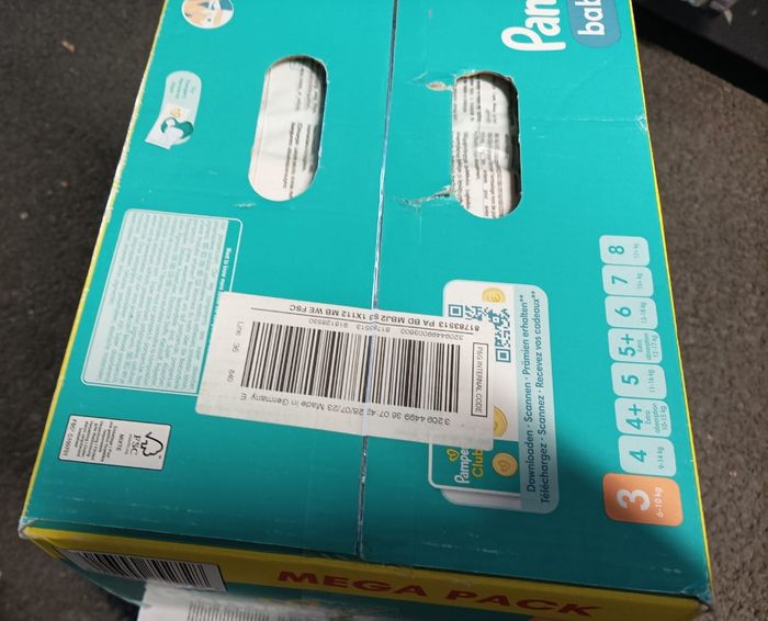 Carton couches Pampers Taille 3 - photo numéro 2