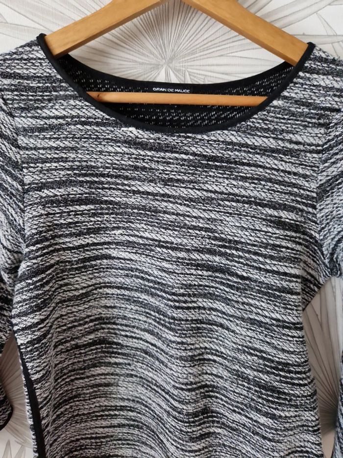 Jolie blouse manches 3/4 grain de malice taille 36 - photo numéro 3