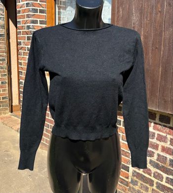 🖤 Pull noir col bateau – Taille unique (34-40)