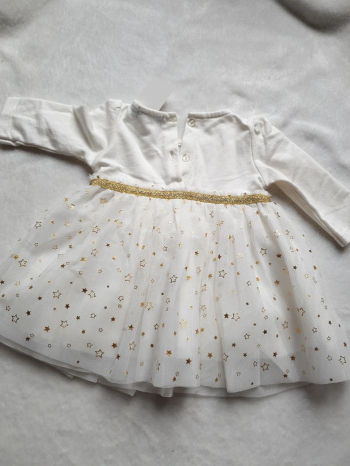 Robe mi saison jupon tulle étoiles or - photo numéro 4