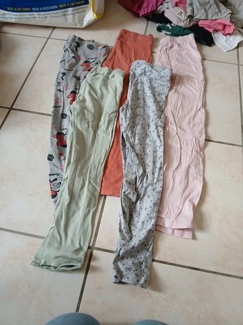 Lot de 5 leggings fille taille 8 ans