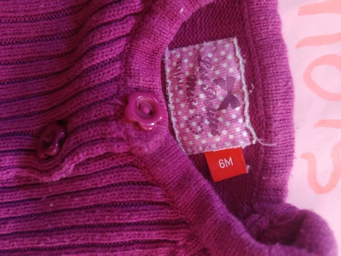 Gilet violet 6 mois - photo numéro 3