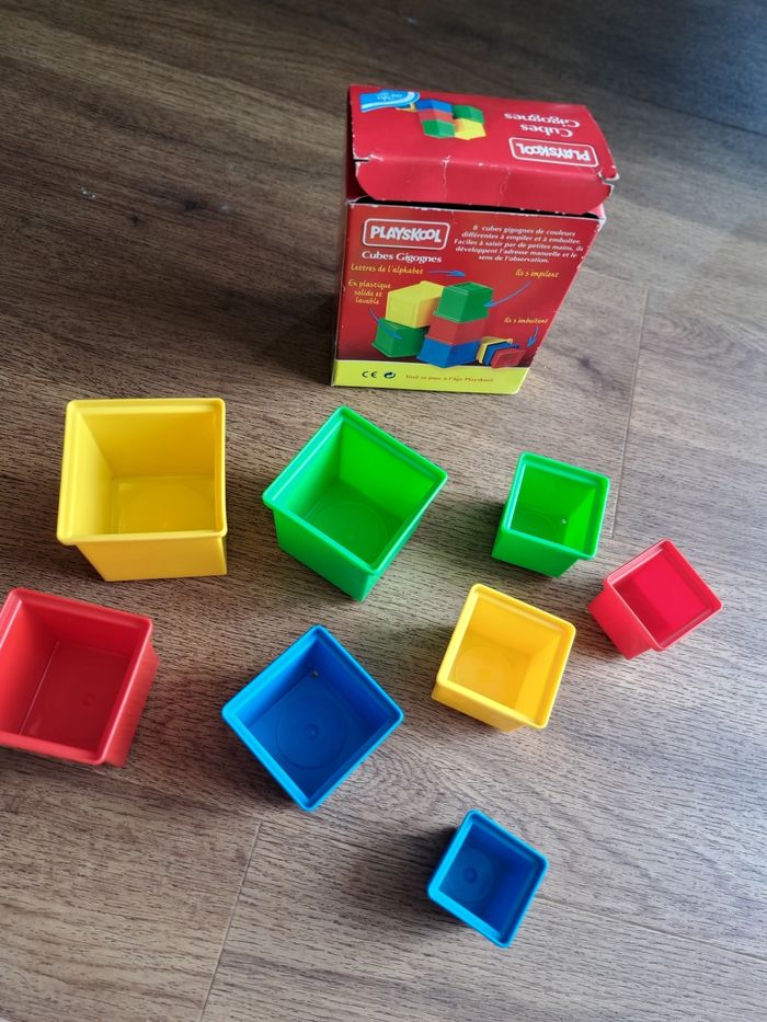 Jeux cubes à gigognes vintage - photo numéro 2