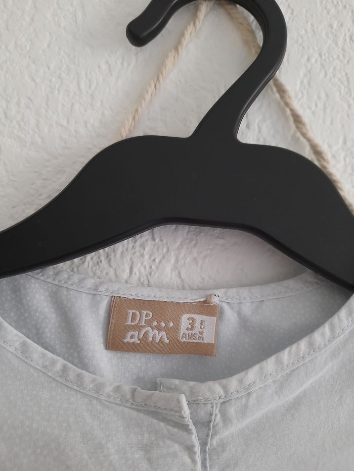 Jolie blouse bleu clair DPAM 3 ans - photo numéro 4