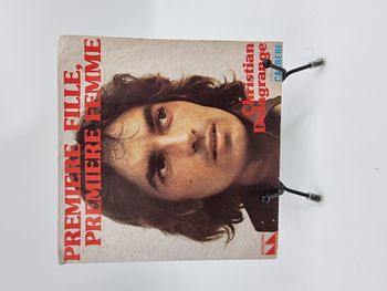 Vinyle 45 tours Christian Delagrange : Première Fille, Première Femme avec fourreau