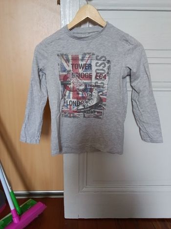 Tee-shirt inexetenso gris clair et multicolore
