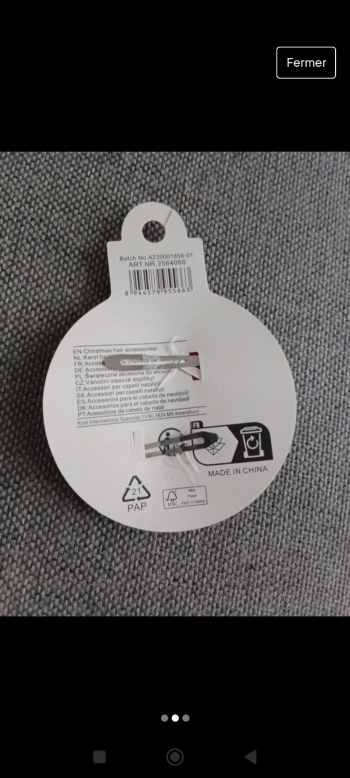 Barrette noël - photo numéro 2