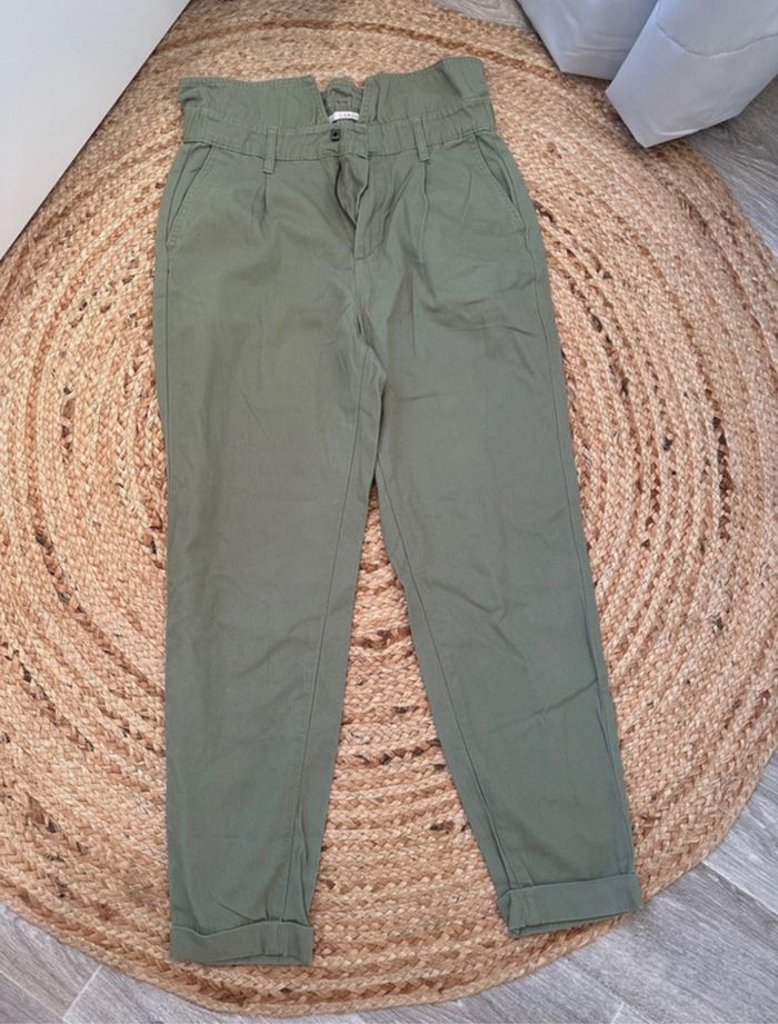 Pantalon droit kaki camaïeu - photo numéro 2