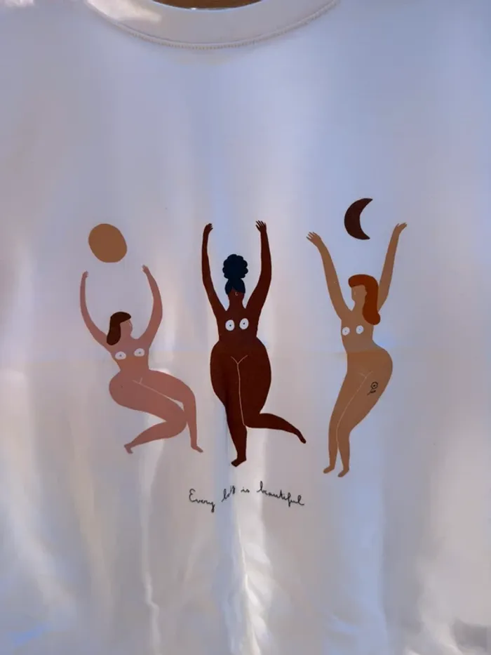 T-shirt blanc imprimé Bizzbee - photo numéro 2