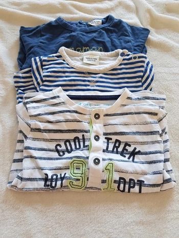 Lot de 3 maillots manches longues garçon 12 mois