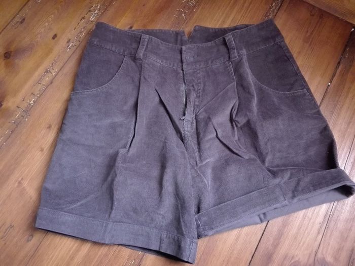 Short "velours" marron Bensimon