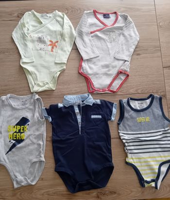 Lot 5 bodies 12 mois