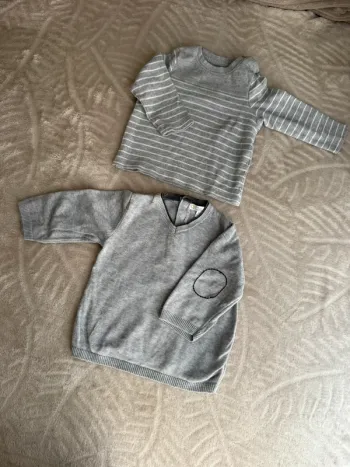 Lot de 2 pulls léger bébé – 9 mois