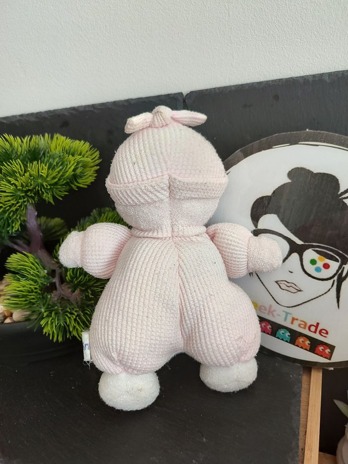 doudou peluche poupée luminou jemini rose blanc grelot ancien Bonnet DD003263 - photo numéro 2