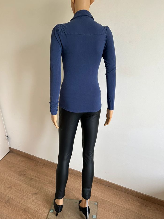 Haut bleu à manches longues Morgan taille XS bon état - photo numéro 9