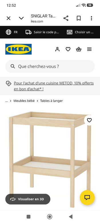 Table à langer Ikéa 