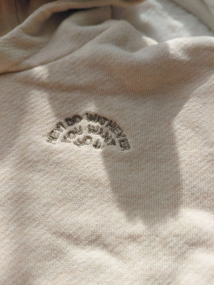 Sweat à capuche beige 3 mois - photo numéro 3