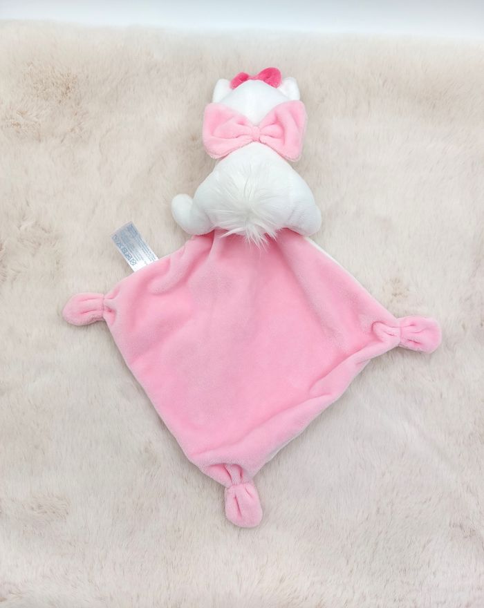 Doudou peluche chat Marie blanc rose Goodnight Disney Nicotoy Simba toys nœud - photo numéro 7