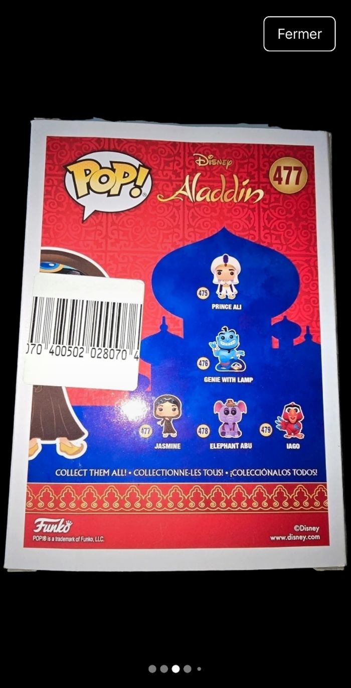 Funko pop disney Jasmine 477 - photo numéro 3