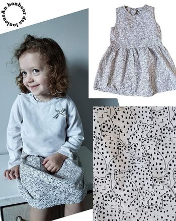 36 mois 3 ans ensemble tape a l oeil robe et sur pull