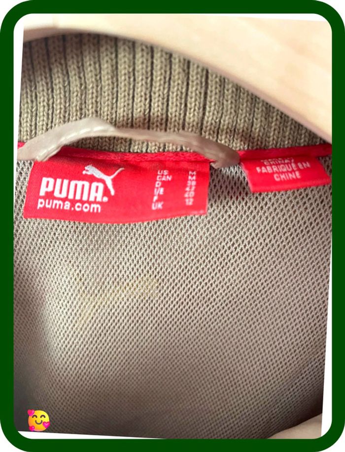 Veste Puma rétro – Femme – Taille M – Beige - photo numéro 3
